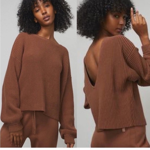 Lunya / Cozy Cotton Silk Reversible ribbed Pullover
Humble Brown M - Picture 3 of 9